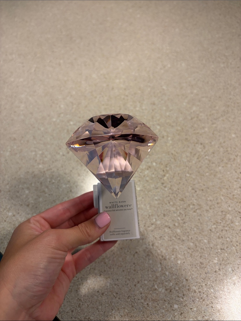 White Barn Pink Crystal Diamond Wallflowers Fragrance Plug-In Accessory